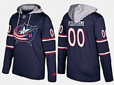 Blue Jackets Men's Customized Name And Number Navy Adidas Hoodie